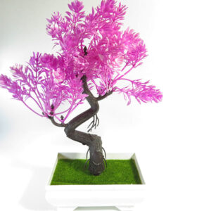 arvore bonsai artificial rosa