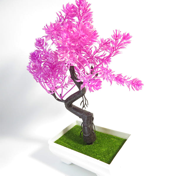 Bonsai Artificial Rosa para sua Decoração - Imagem 2