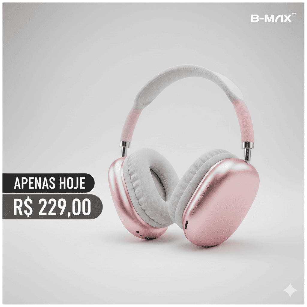 Fone de Ouvido B-Max BM-223 Bluetooth 5.3 Rosa - Imagem 4